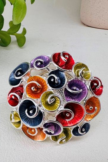 Linda Multi Swirl Magnetic Brooch
