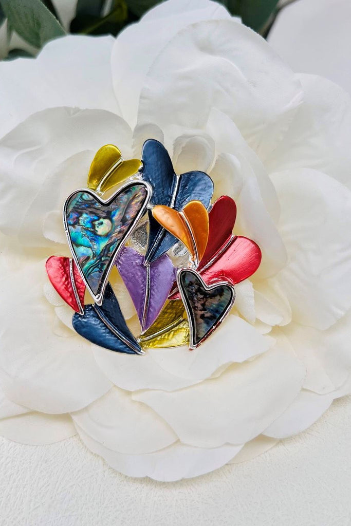 Marnie Multi Heart Magnetic Brooch