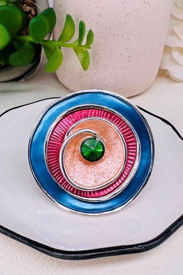 Elaine Concentric Circle Magnetic Brooch