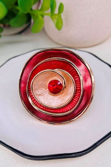 Elaine Concentric Circle Magnetic Brooch