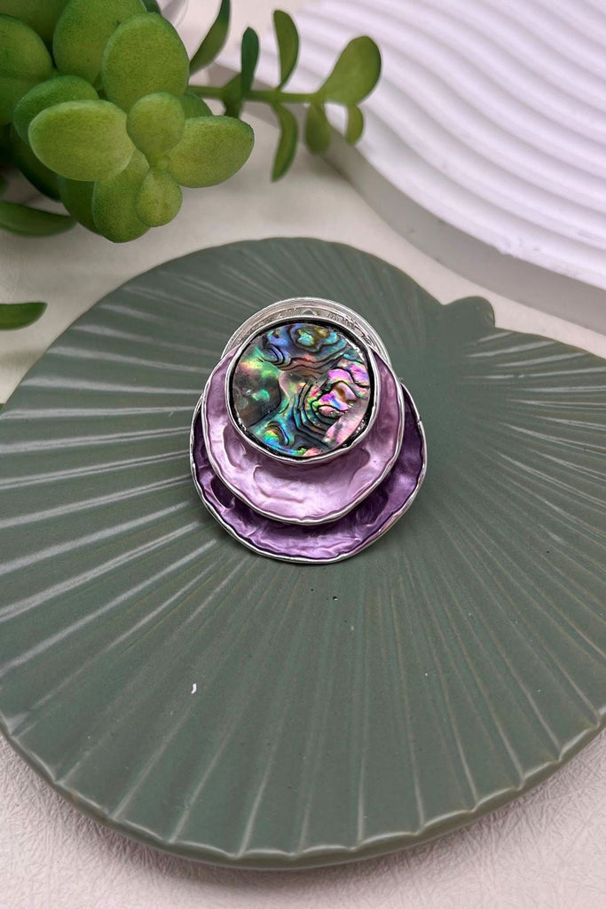 Kyla Overlapping Circle Magnetic Brooch