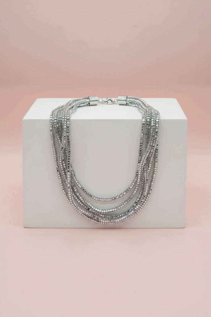 Eliza Multi Strand Crystal Necklace