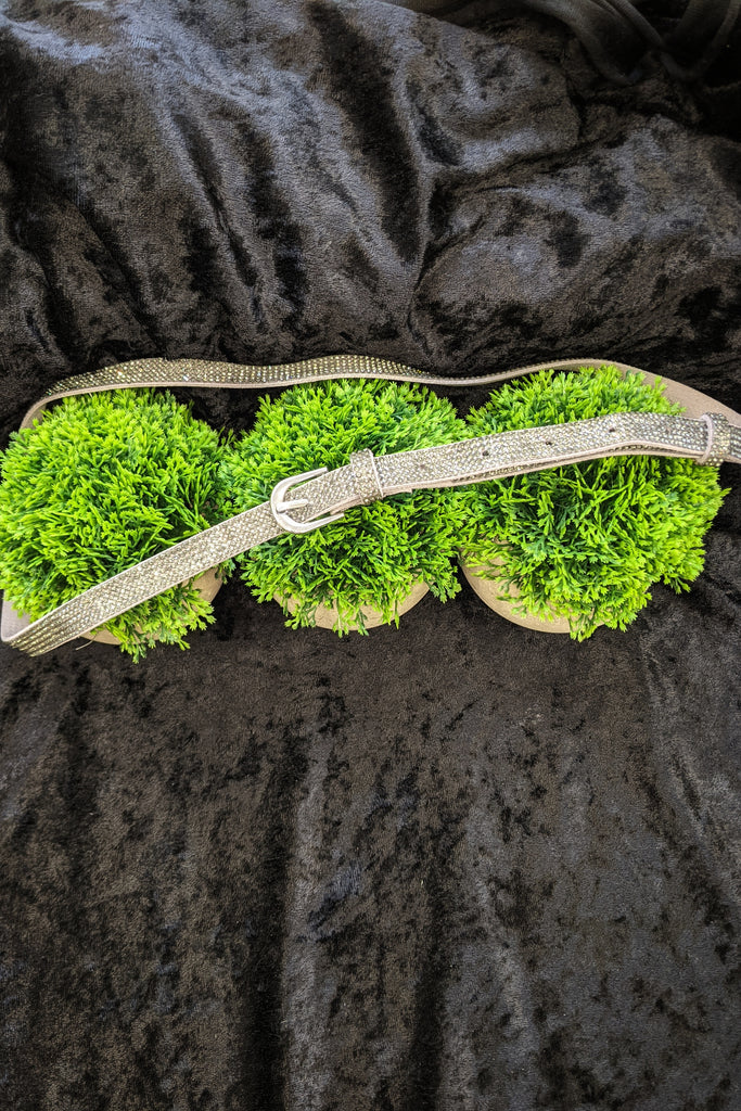 Marvina Diamante Slim Buckle Belt