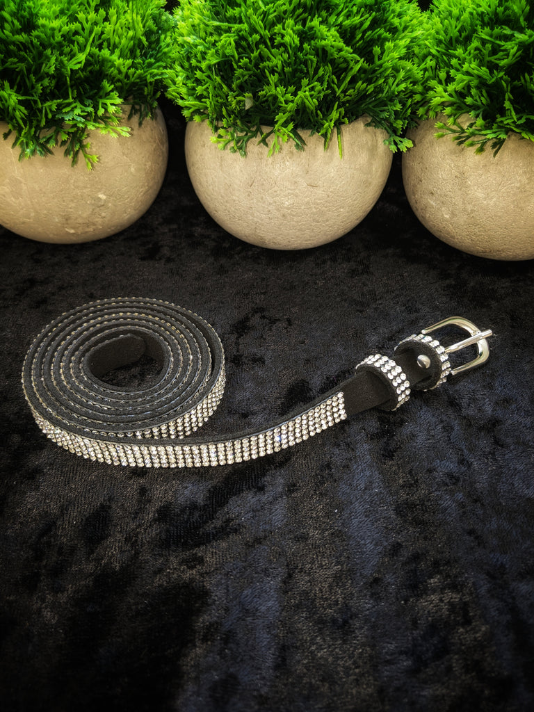 Marvina Diamante Slim Buckle Belt