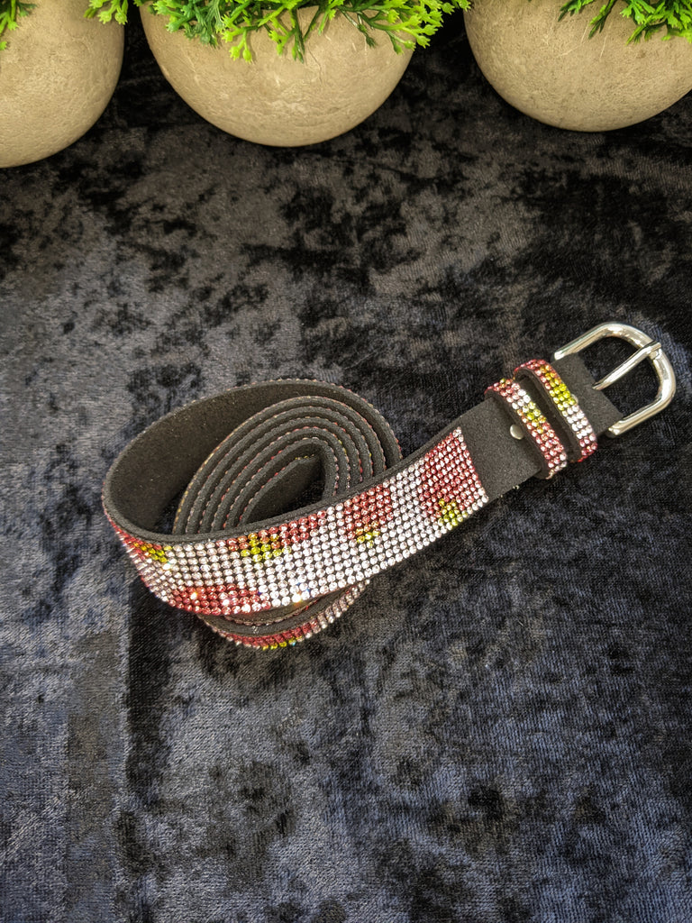 Ardfin Strawberry Diamante Buckle Belt