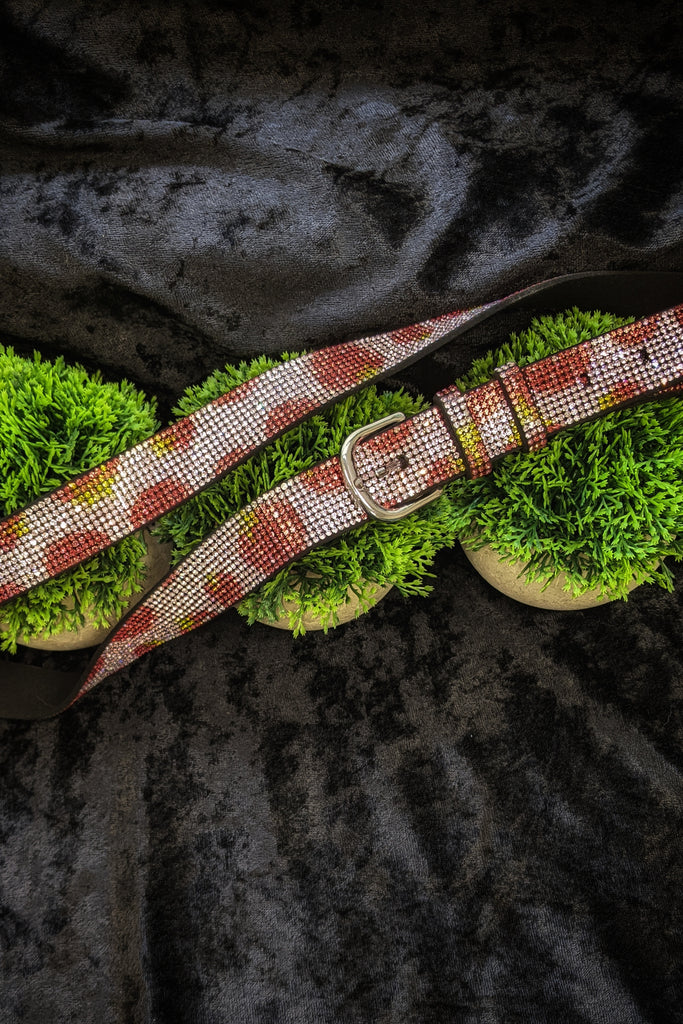 Ardfin Strawberry Diamante Buckle Belt