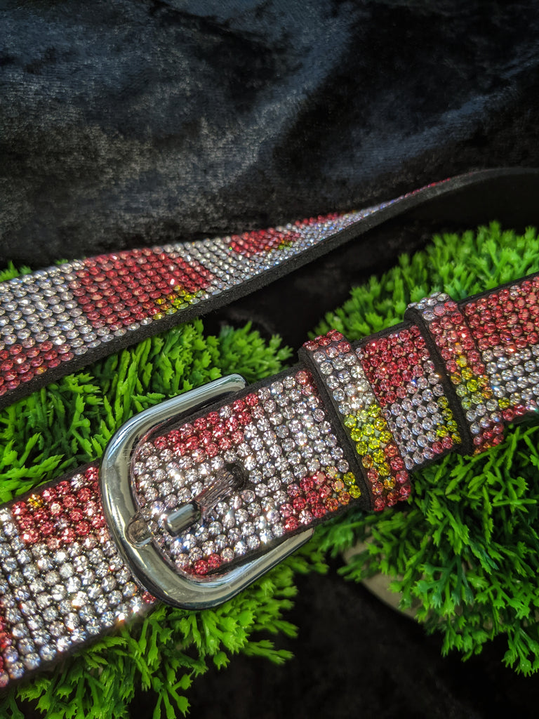 Ardfin Strawberry Diamante Buckle Belt