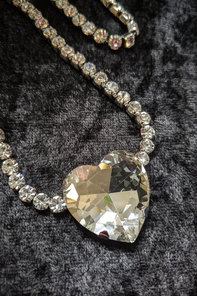 Amber Statement Crystal Heart Set