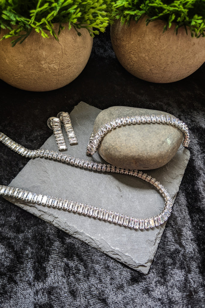 Layla Crystal Baguette Statement Set