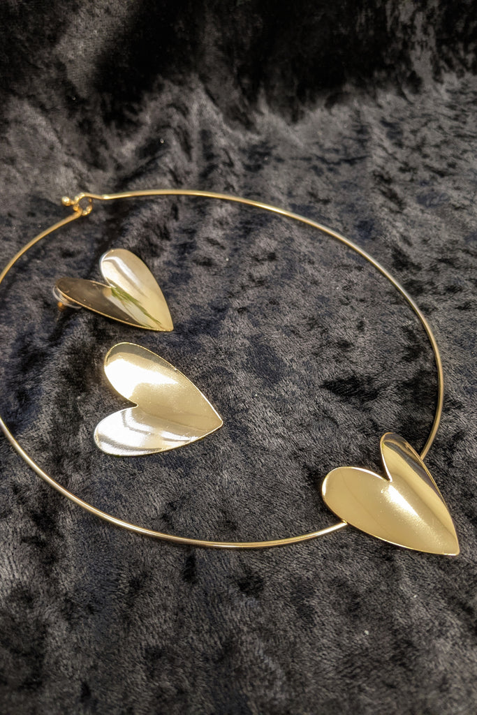 Winona Heart Wire Necklace Set