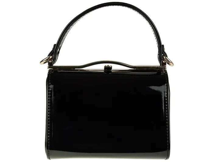 Effie Patent Hard Case Clutch Bag