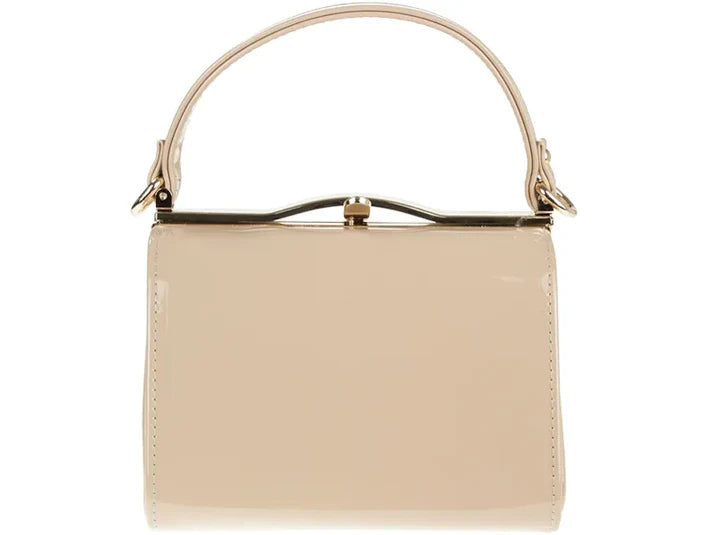 Effie Patent Hard Case Clutch Bag