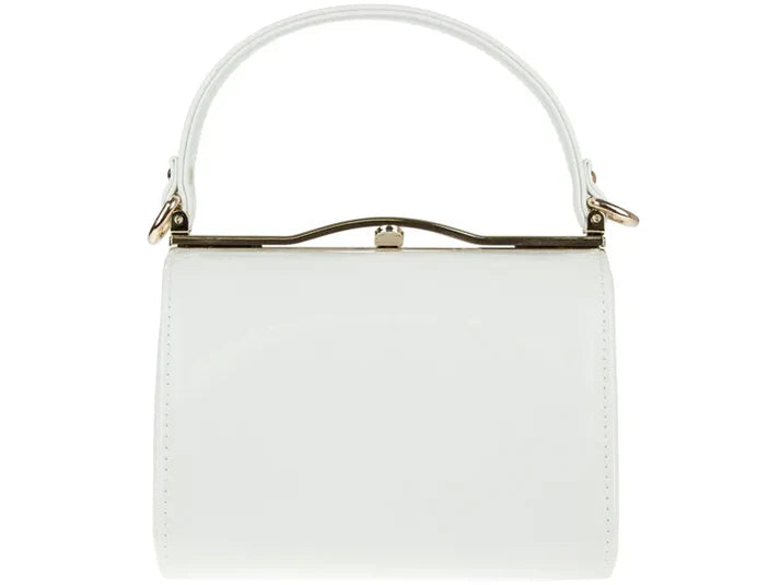 Effie Patent Hard Case Clutch Bag