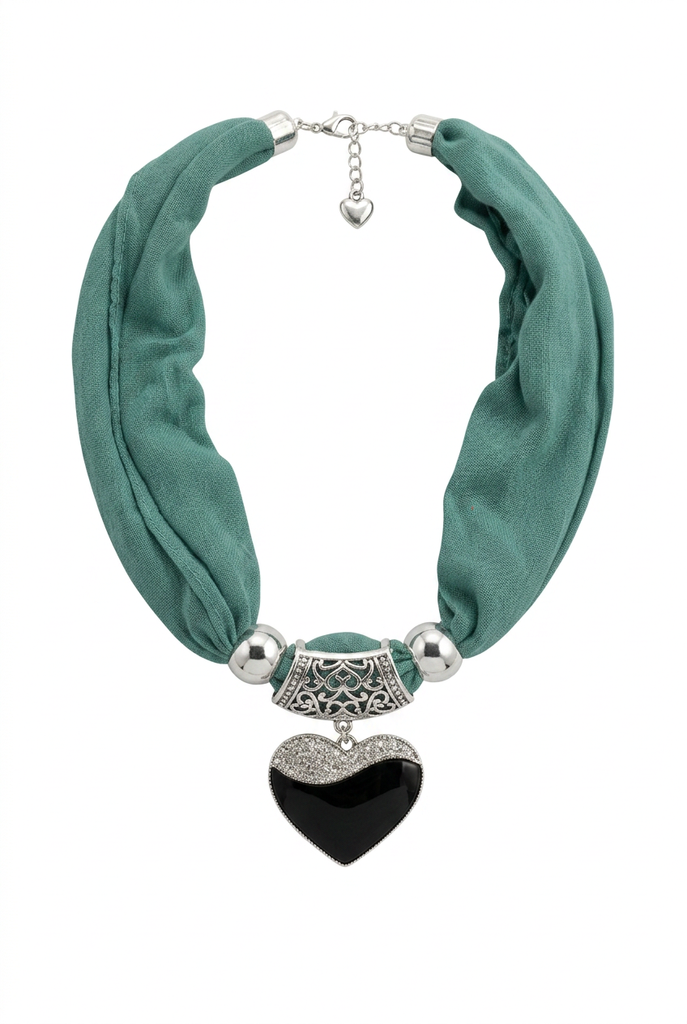 Cassie Heart Pendant Scarf