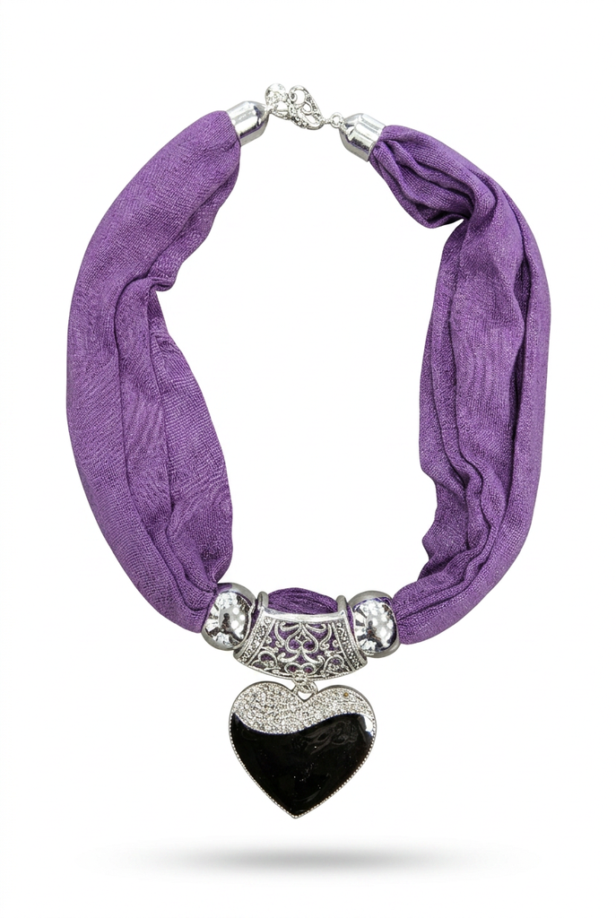 Cassie Heart Pendant Scarf