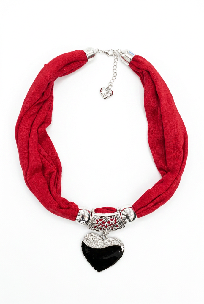 Cassie Heart Pendant Scarf