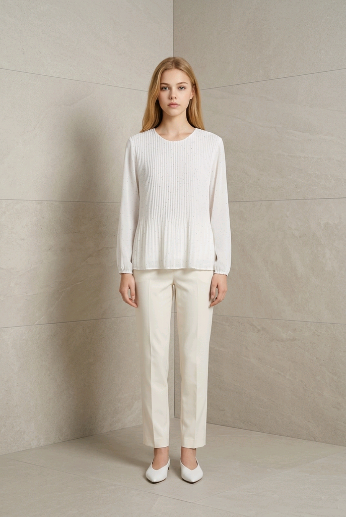 Lana Sparkle Pleated Dressy Top