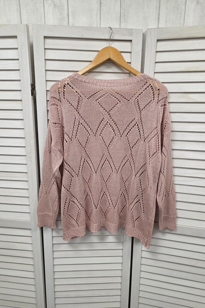 Darlene Diamond Openwork Knit