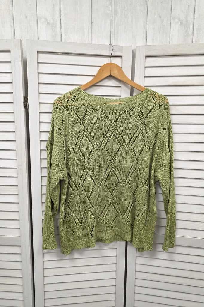 Darlene Diamond Openwork Knit