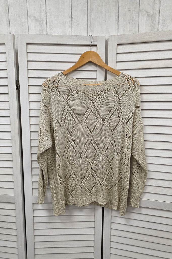 Darlene Diamond Openwork Knit