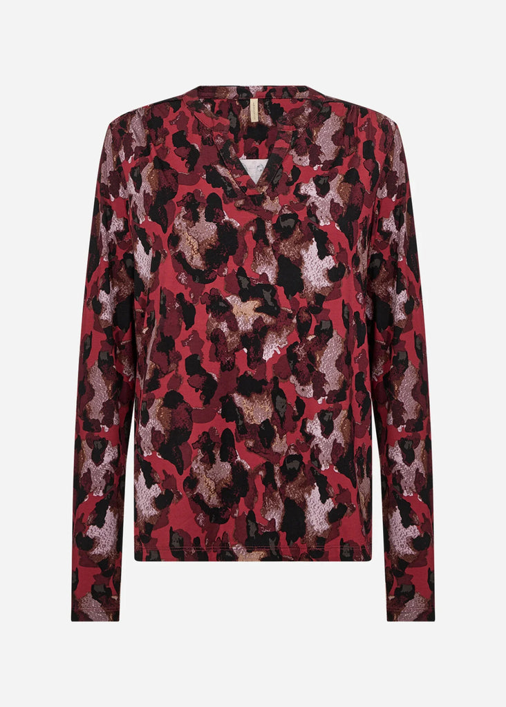 Marica Abstract Camo Print Top