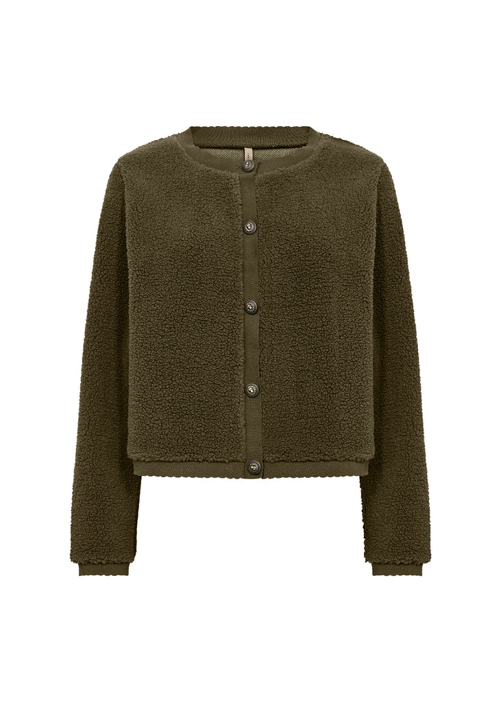 Onyx Buttoned Borg Jacket