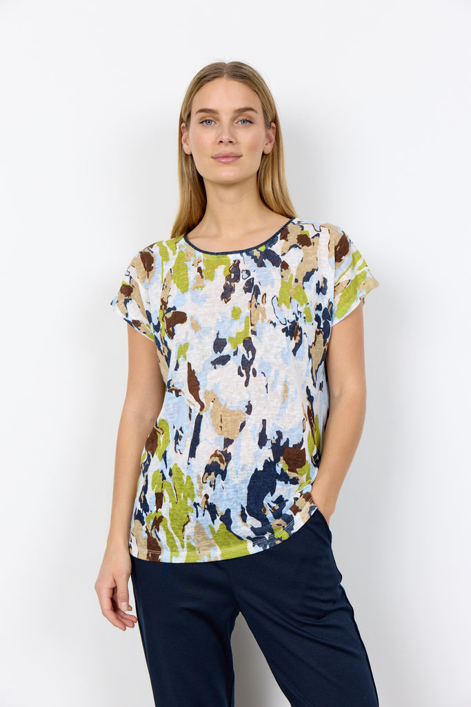Aretha Abstract Print Top