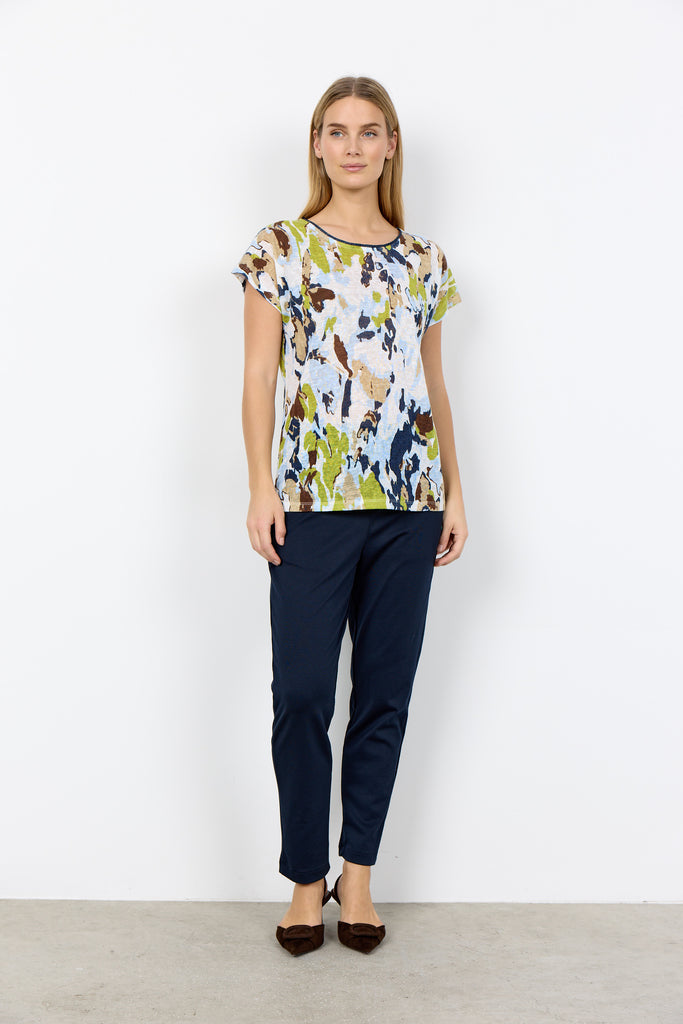 Aretha Abstract Print Top