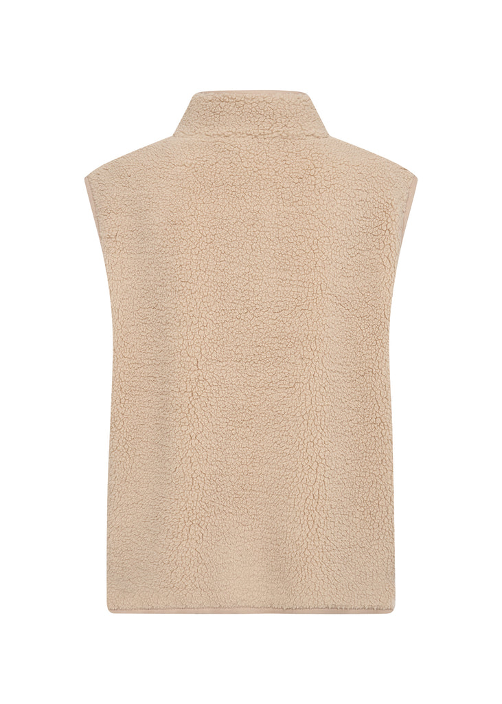 Onyx Buttoned Borg Gilet