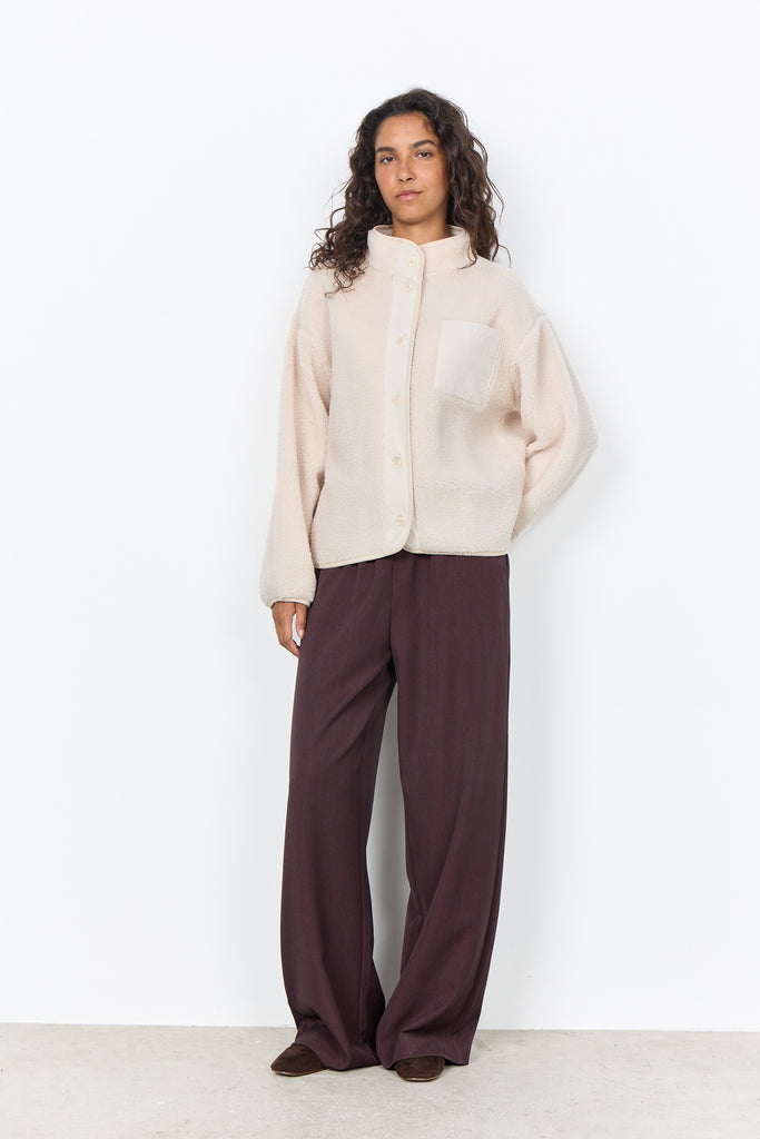 Onyx Buttoned Borg Jacket