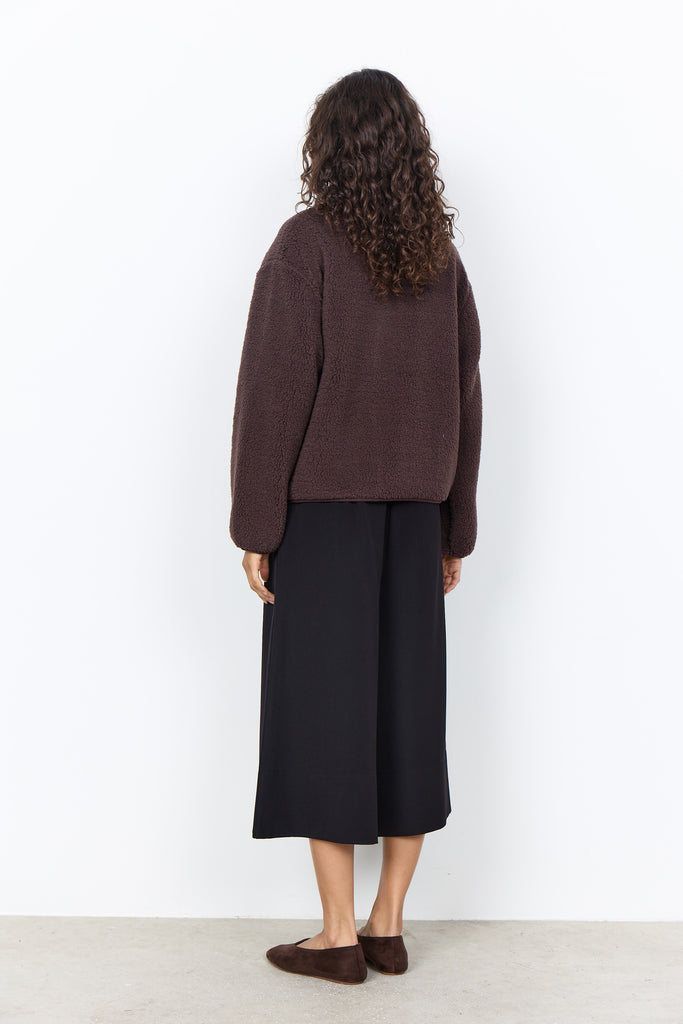 Onyx Buttoned Borg Jacket
