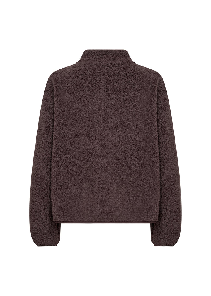 Onyx Buttoned Borg Jacket