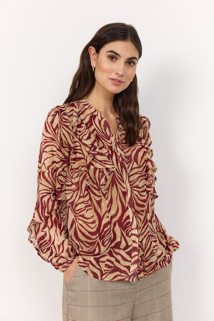 Valborg Abstract Frill Detail Shirt