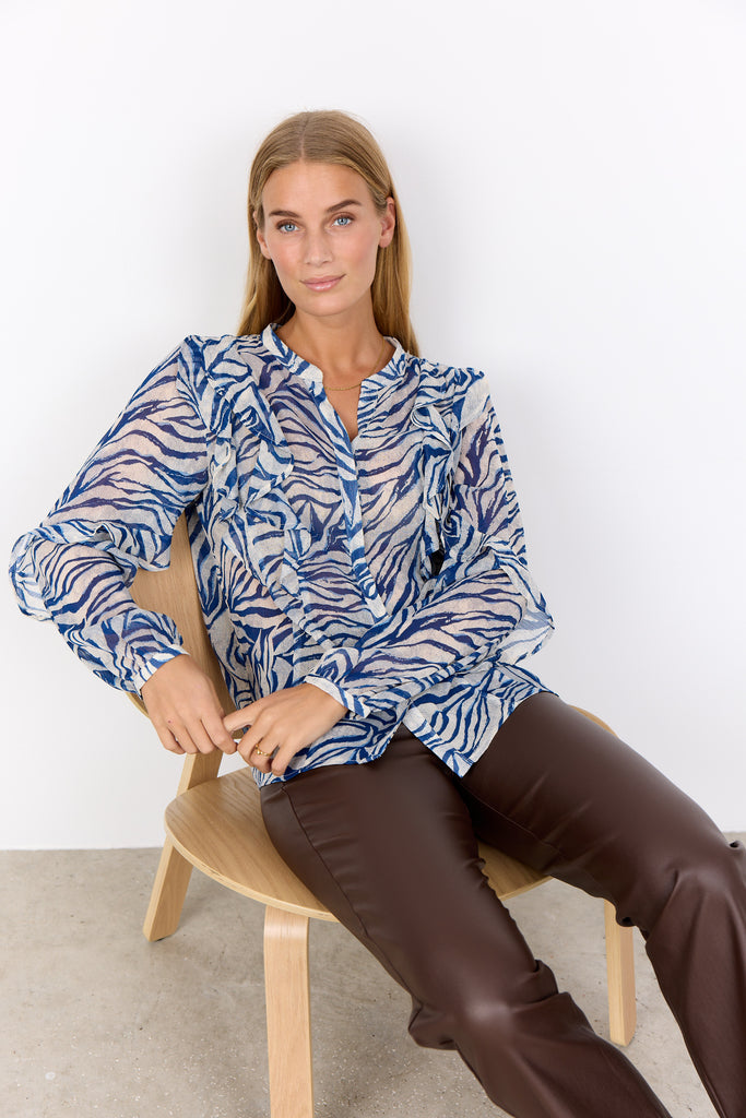 Valborg Abstract Frill Detail Shirt