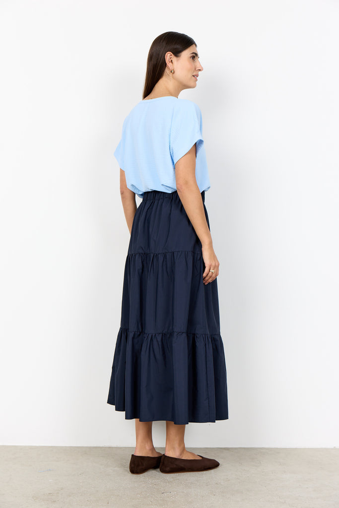 Cath Crepe Notch Neck Top