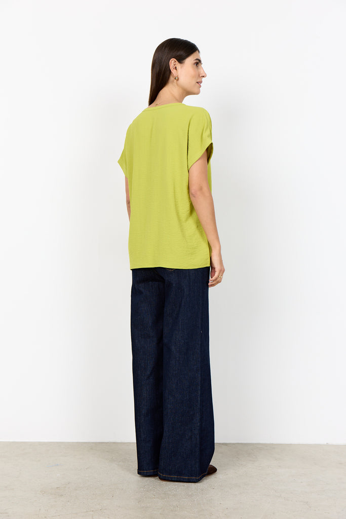 Cath Crepe Notch Neck Top