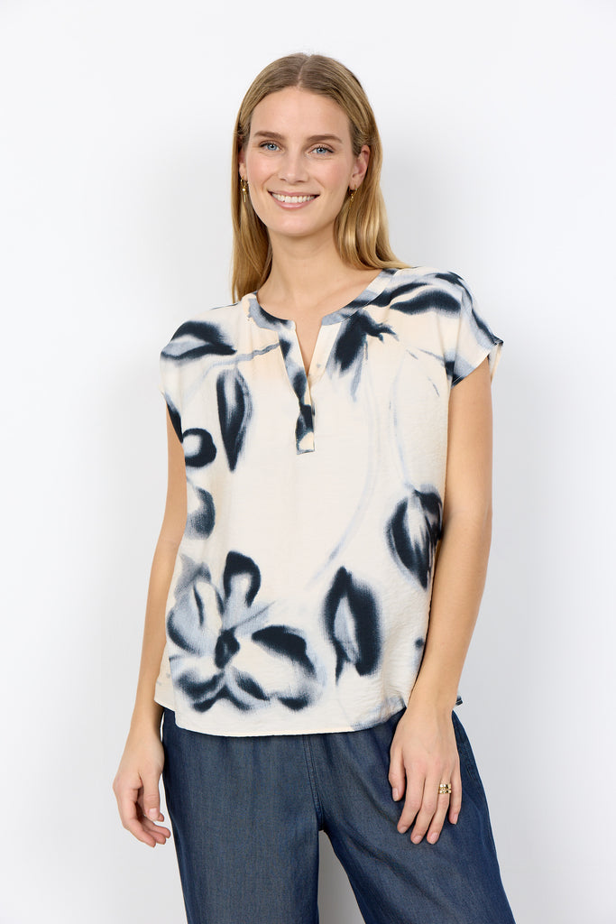 Cate Abstract Floral Top