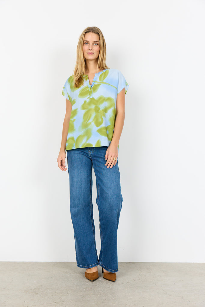 Cate Abstract Floral Top