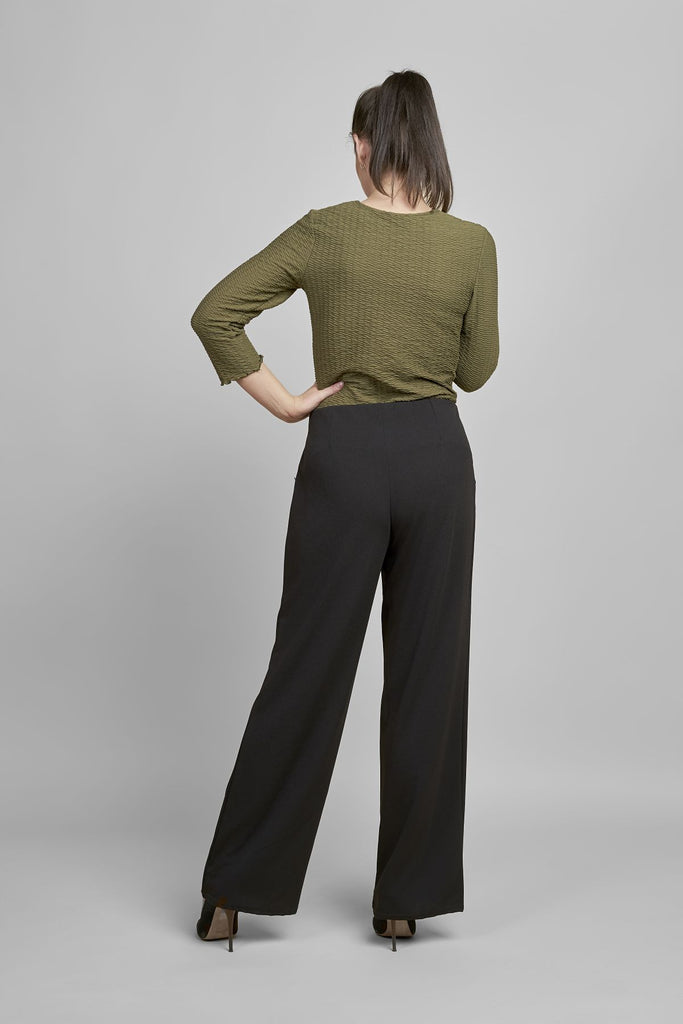 Blaise Wide Leg Crepe Trousers