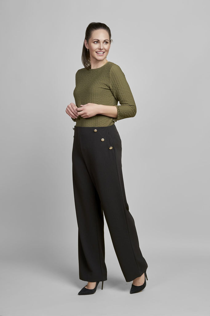 Blaise Wide Leg Crepe Trousers