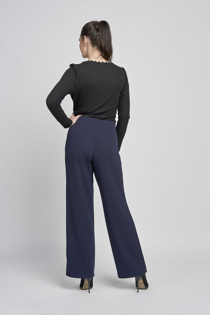 Blaise Wide Leg Crepe Trousers