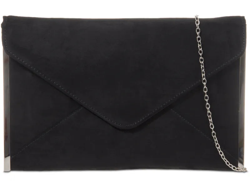Justine Suedette Envelope Clutch Bag