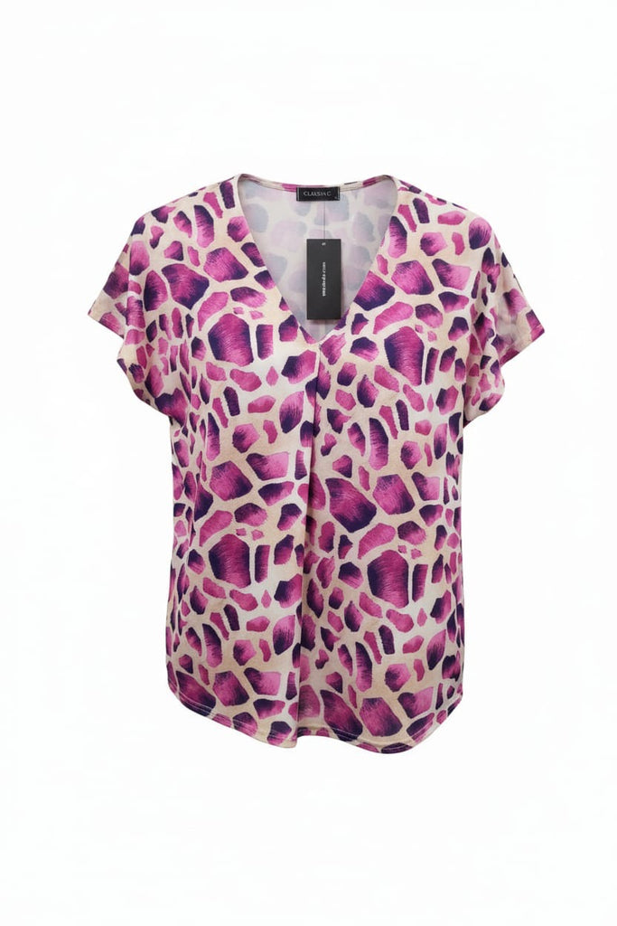 Reghan Abstract Print Top