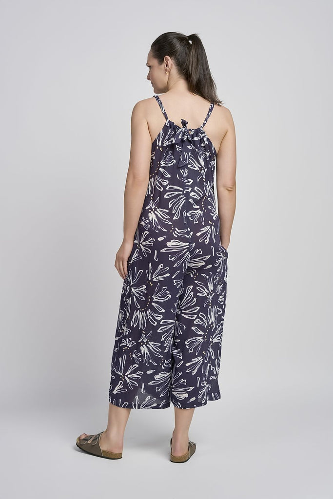 Lizzie Leaf Print Jumpsuit