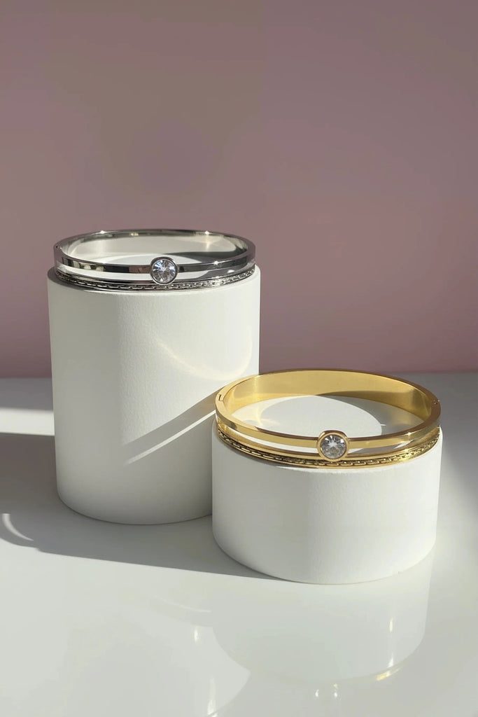 Molly Round Cut Crystal Bangle