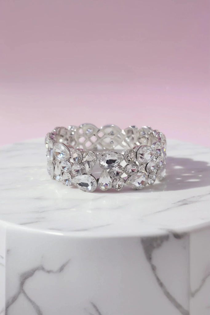 Angelica Teardrop Stretchy Crystal Bracelet
