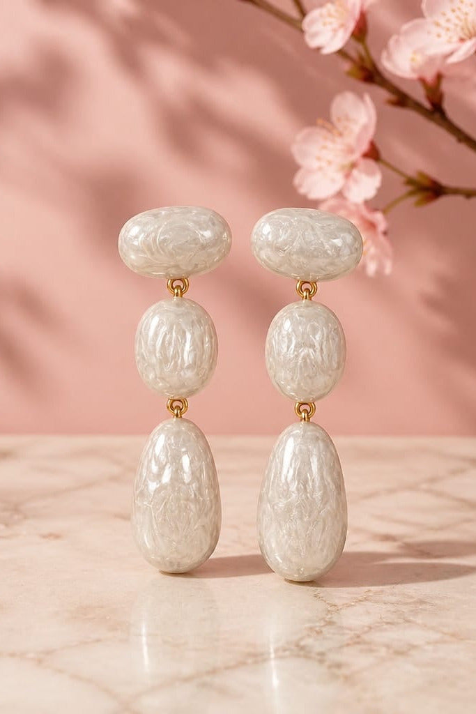 Mara Marble Drop Earrings
