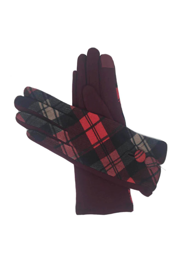 Connie Check Patterned Gloves