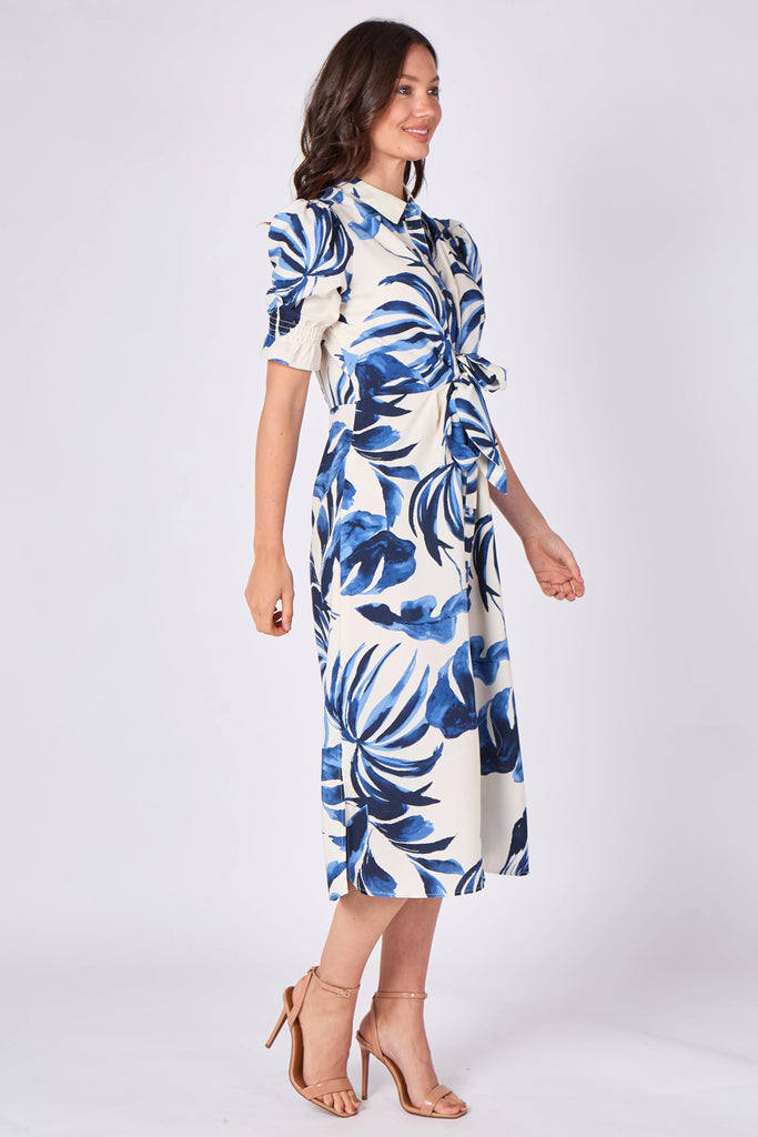 Shannon Tropical Print Shirt Dress