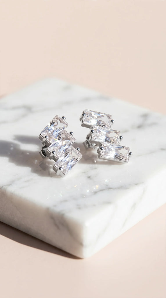 Ella Stacked Crystal Earrings